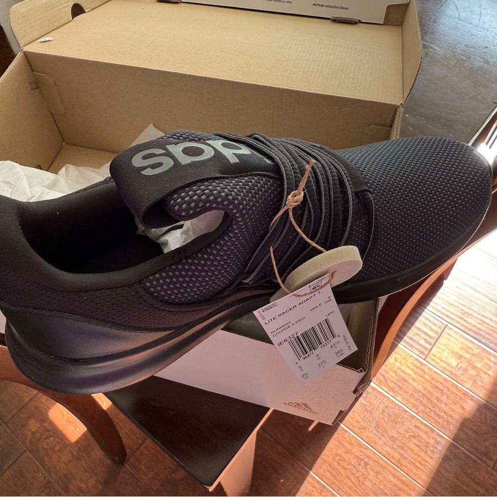 Adidas Men's Black Mesh Sneakers